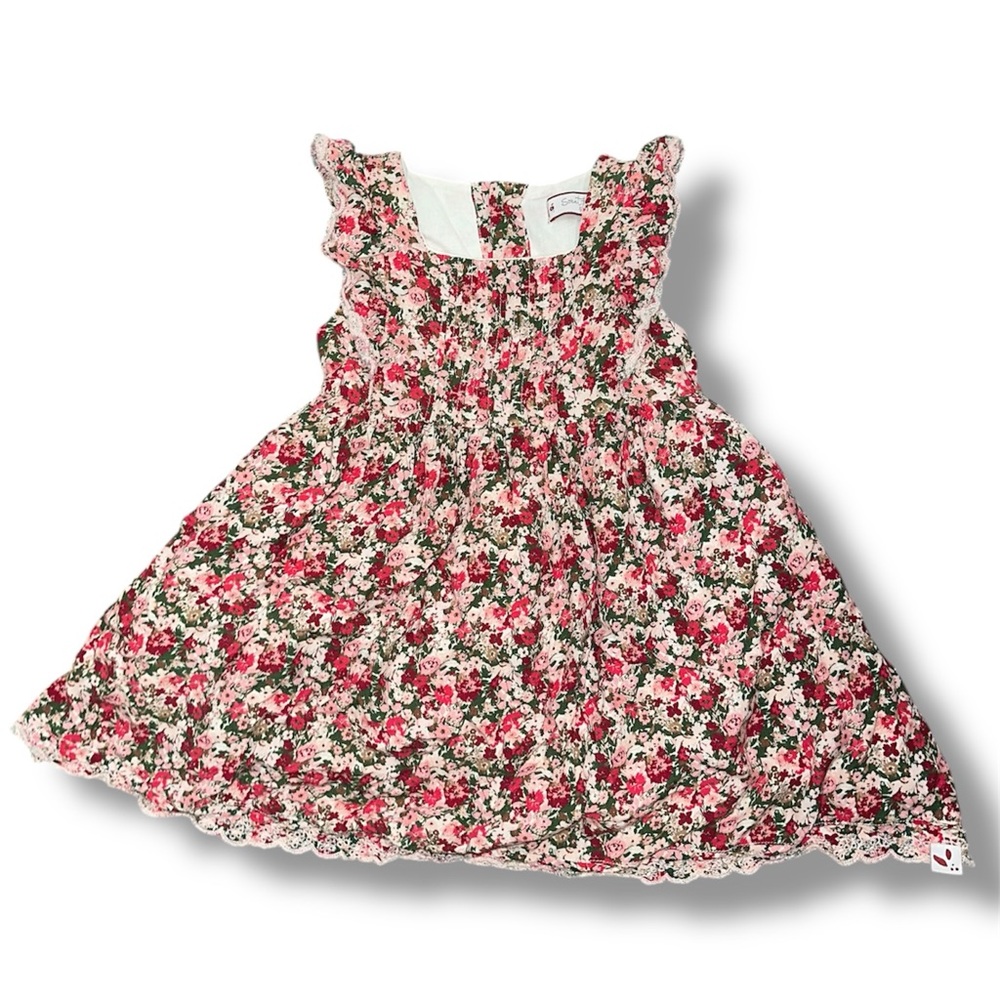 SweetHoney Ruffled Tiered Red and Green Sundress